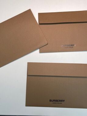 Burberry brown large logo Envelope Gift Receipt Holder folding card